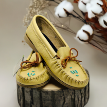 Load image into Gallery viewer, Women Leather Moccasins - Outdoor/Indoor Unlined Tan ON SALE NOW