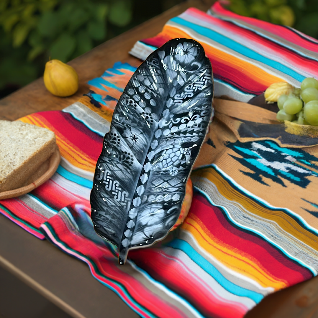 Feather Tray - Tribal Feather