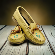 Load image into Gallery viewer, Women Leather Moccasins - Outdoor/Indoor Unlined Tan ON SALE NOW