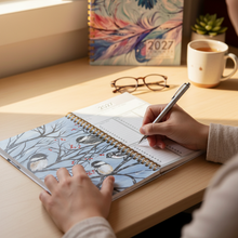 Load image into Gallery viewer, Hands writing in weekly planner