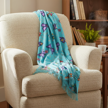 Load image into Gallery viewer, Happiness shawl on armchair