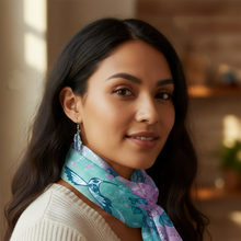Load image into Gallery viewer, Healing Feather Earrings with Scarf - Same Model