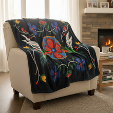Load image into Gallery viewer, Hummingbirds Blanket on Armchair