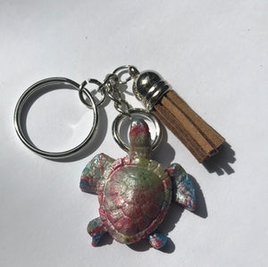 Mocs N More - Turtle Keychains Rainbow