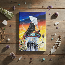Load image into Gallery viewer, Canvas print flat lay with black side edges