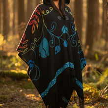 Load image into Gallery viewer, Indigenous model in forest with black hood