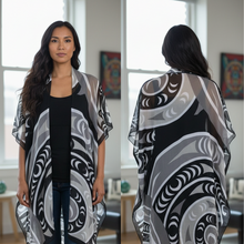Load image into Gallery viewer, Indigenous model in Life wrap showing both sides