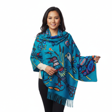 Load image into Gallery viewer, Indigenous model with Grand River Harmony shawl