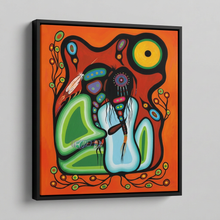 Load image into Gallery viewer, Love canvas with no white trim inside the black frame
