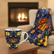 Load image into Gallery viewer, Monarch Mug Close-up with Blanket
