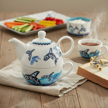 Load image into Gallery viewer, Orca Teapot Rustic Cozy Scene