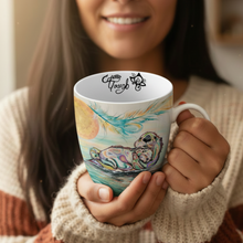 Load image into Gallery viewer, Otter Family Mug White Interior Signature