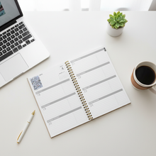 Load image into Gallery viewer, Overhead workspace with weekly pages