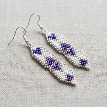 Load image into Gallery viewer, Revised earrings on oatmeal linen
