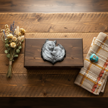 Load image into Gallery viewer, Sacred Bond Wolf Box - Rustic Top View