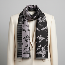 Load image into Gallery viewer, Scarf on cream jacket