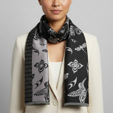 Load image into Gallery viewer, Brushed Silk Scarf - Hummingbirds