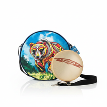 Load image into Gallery viewer, Spirit Bear Drum Bag with Hand Drum - Upright