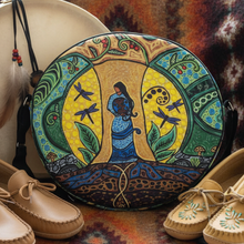 Load image into Gallery viewer, Strong Earth Woman 21" Drum Bag with Moccasins