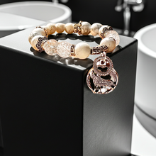 Load image into Gallery viewer, Wolf Totem Bracelet - White Howlite