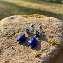 Load image into Gallery viewer, Turtle Earrings on Rock