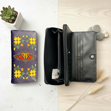 Load image into Gallery viewer, Wallet closed and open rustic