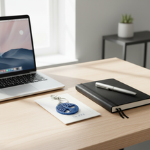 Load image into Gallery viewer, White keychain workspace