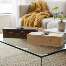 Load image into Gallery viewer, Wisdom Keeper Trinket Box on glass coffee table