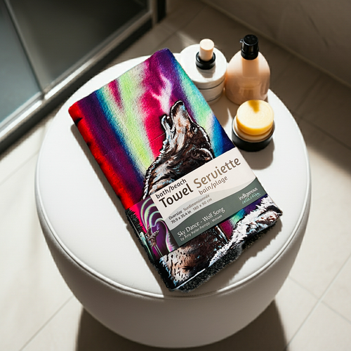 Bath Towels - Sky Dance Wolf Song