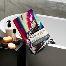 Load image into Gallery viewer, Bath Towels - Sky Dance Wolf Song