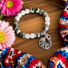 Load image into Gallery viewer, Mocs N More Totem Bracelets - Tree Agate  Wolf