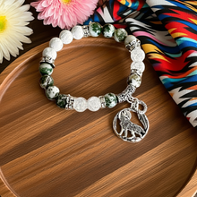Load image into Gallery viewer, Mocs N More Totem Bracelets - Tree Agate  Wolf
