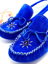 Load image into Gallery viewer, SALE - Royal Blue Ladies Moccasins Size 7 only