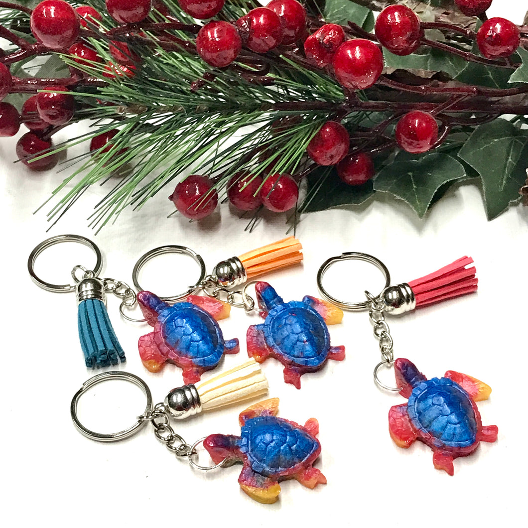 Mocs N More - Turtle Keychains Rainbow