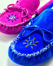 Load image into Gallery viewer, SALE - Royal Blue Ladies Moccasins Size 7 only