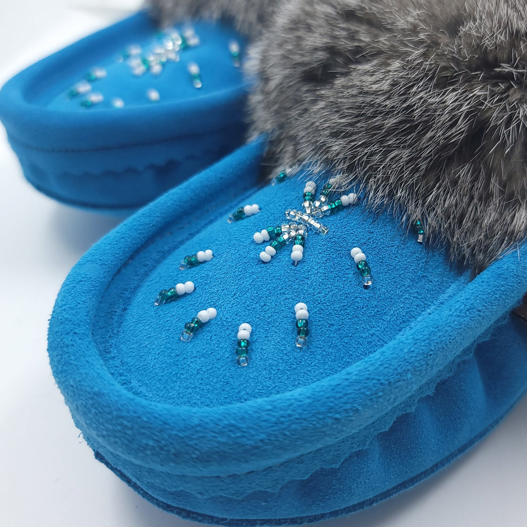 Ladies Moccasins - Laurentian Chief Moccasins Aqua