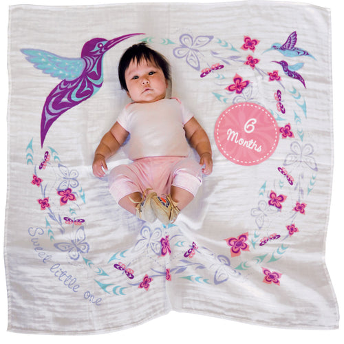 Baby Blanket & Milestone Set - Hummingbird